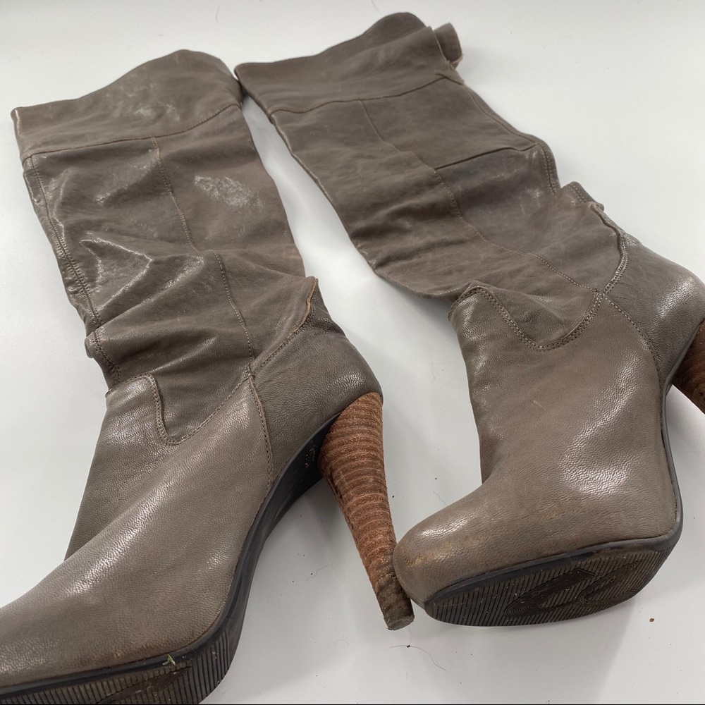 NYLA retusa gray size 9 over the knee boot